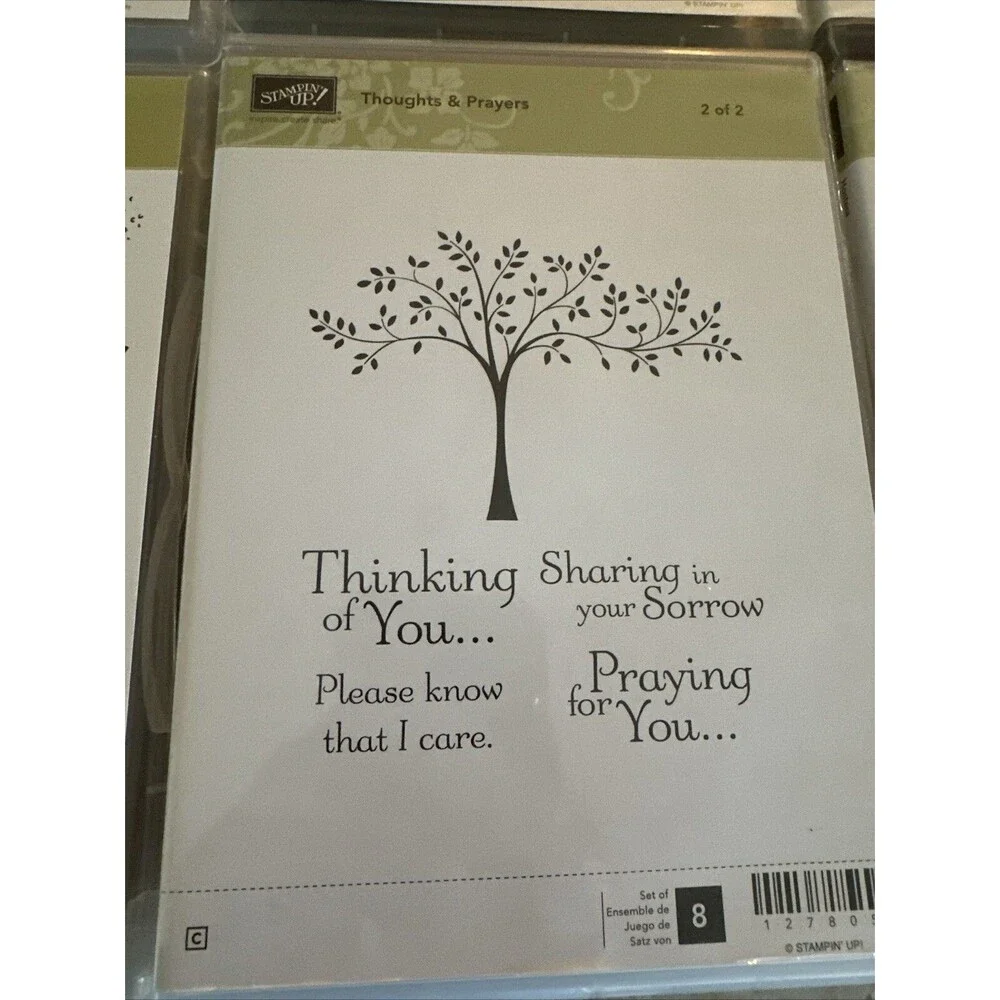Stampin Up Lot 8 Stamp Sets Four Seasons Blossoms Occasions Thoughts & Prayers
